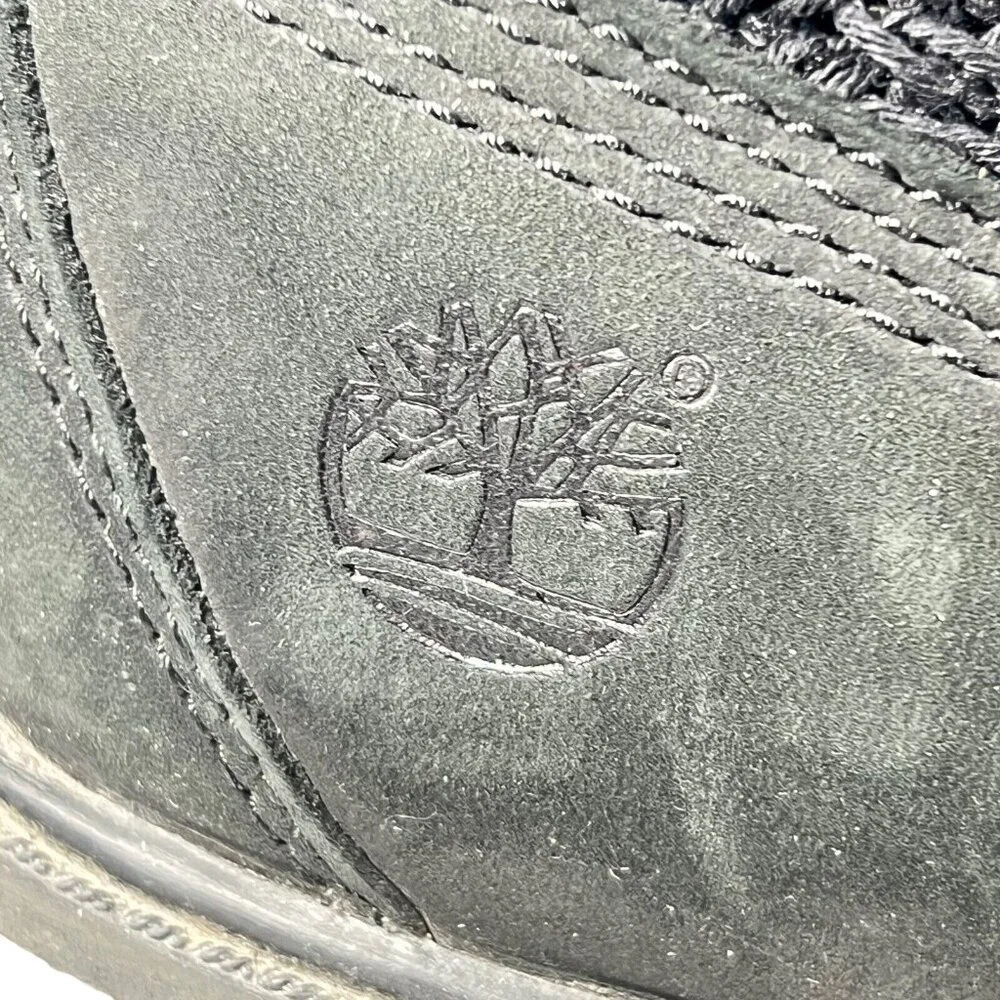 TImberland Womens Combat Boots Black Nubuck Open Weave Mesh Sz US 7.5 EU 38.5 - Picture 9 of 11